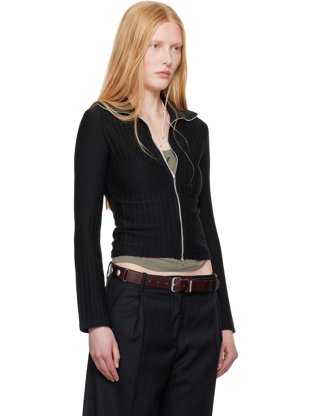 WORK SHOP Emporio Armani Black Isola Full Zip Jacket - 2