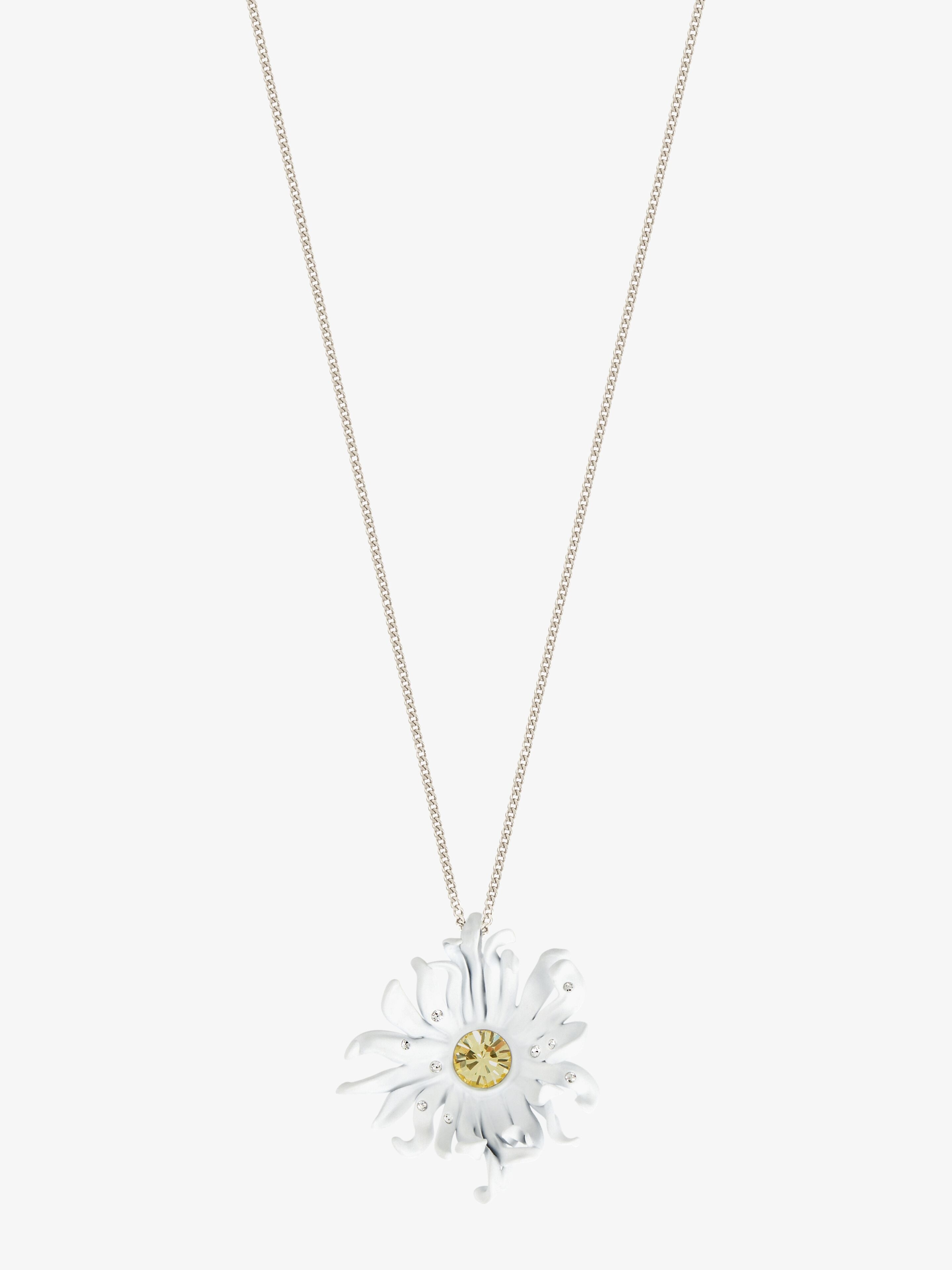 DAISY NECKLACE IN METAL AND ENAMEL WITH CRYSTALS - 2
