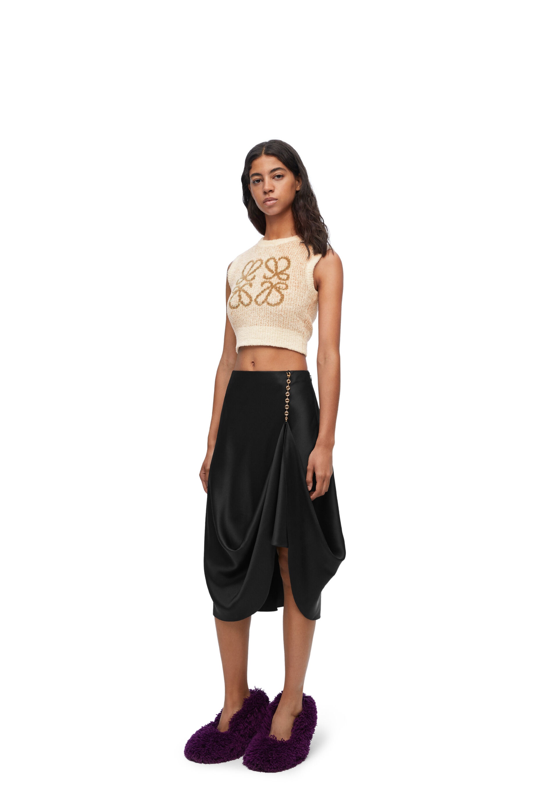 Chain skirt in silk - 3