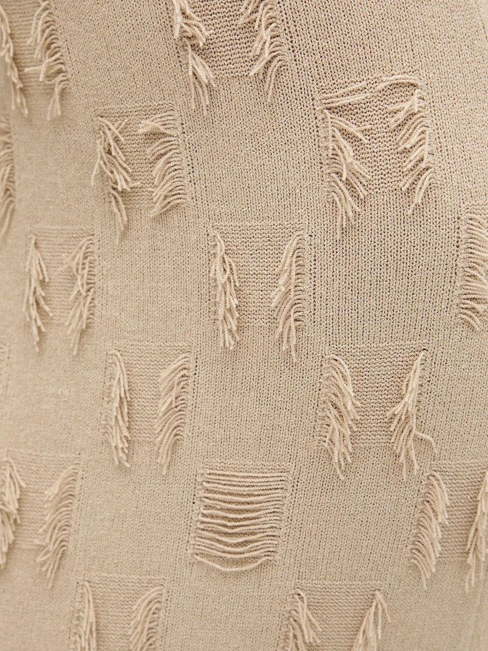 fringe-detail knit skirt - 3
