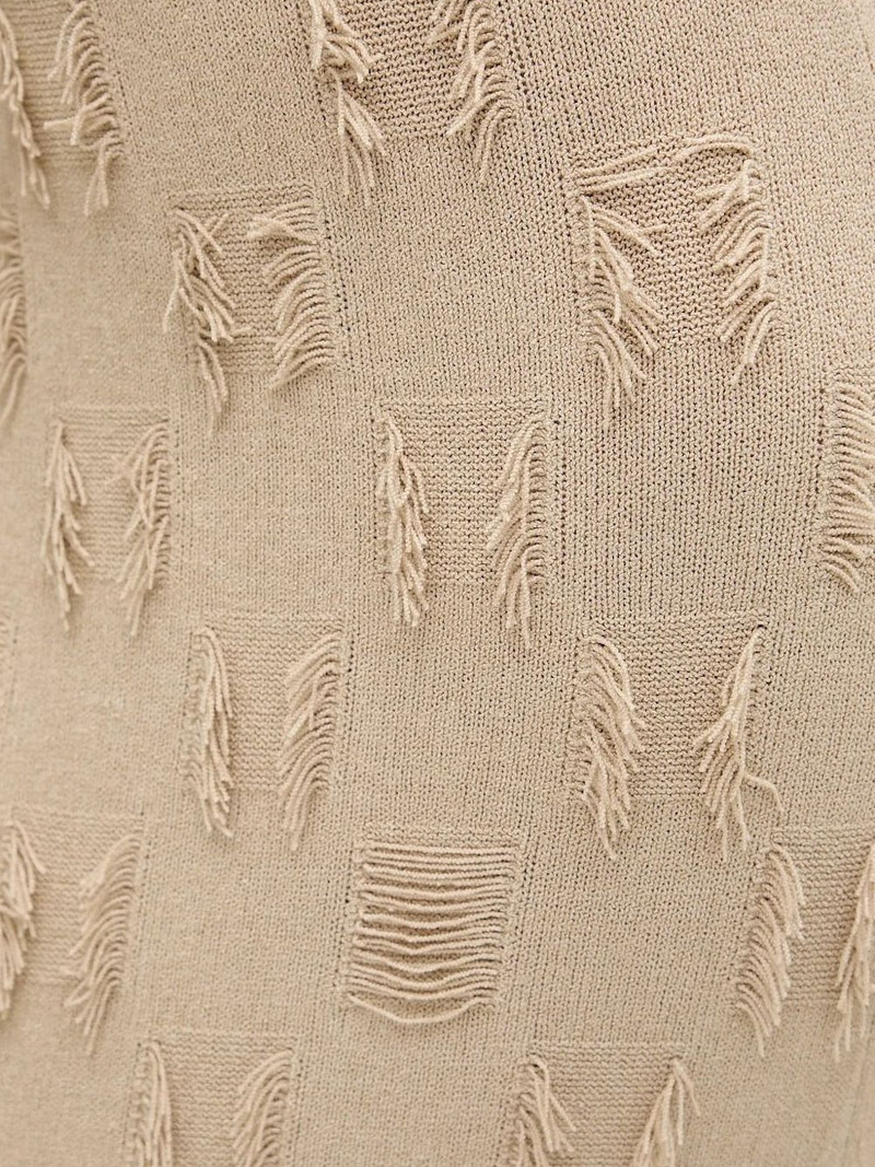 fringe-detail knit skirt 3