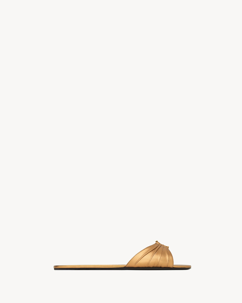 BABYLONE SLIDES IN METALLIC LEATHER - 1