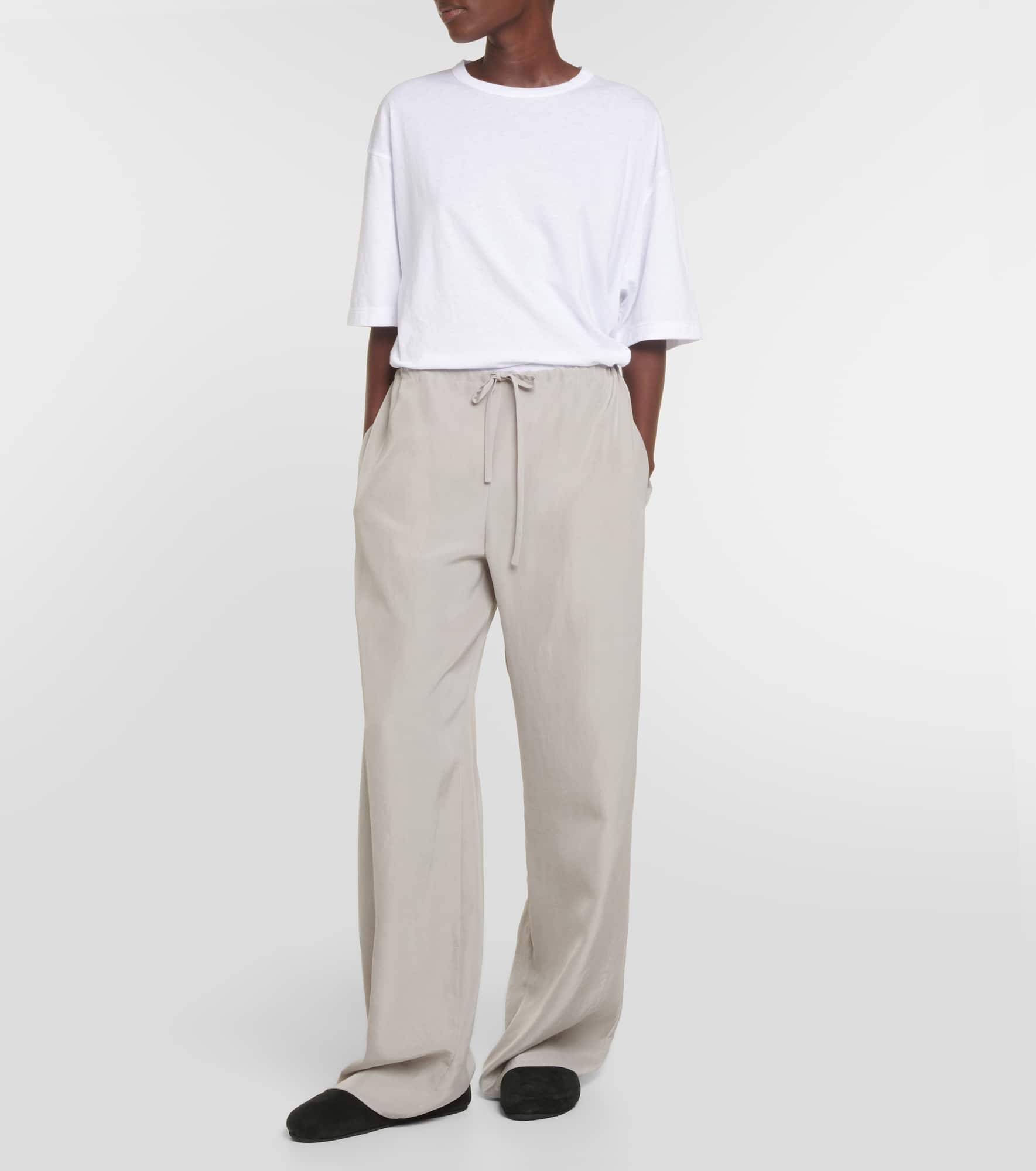 Jugi mid-rise silk wide-leg pants - 2