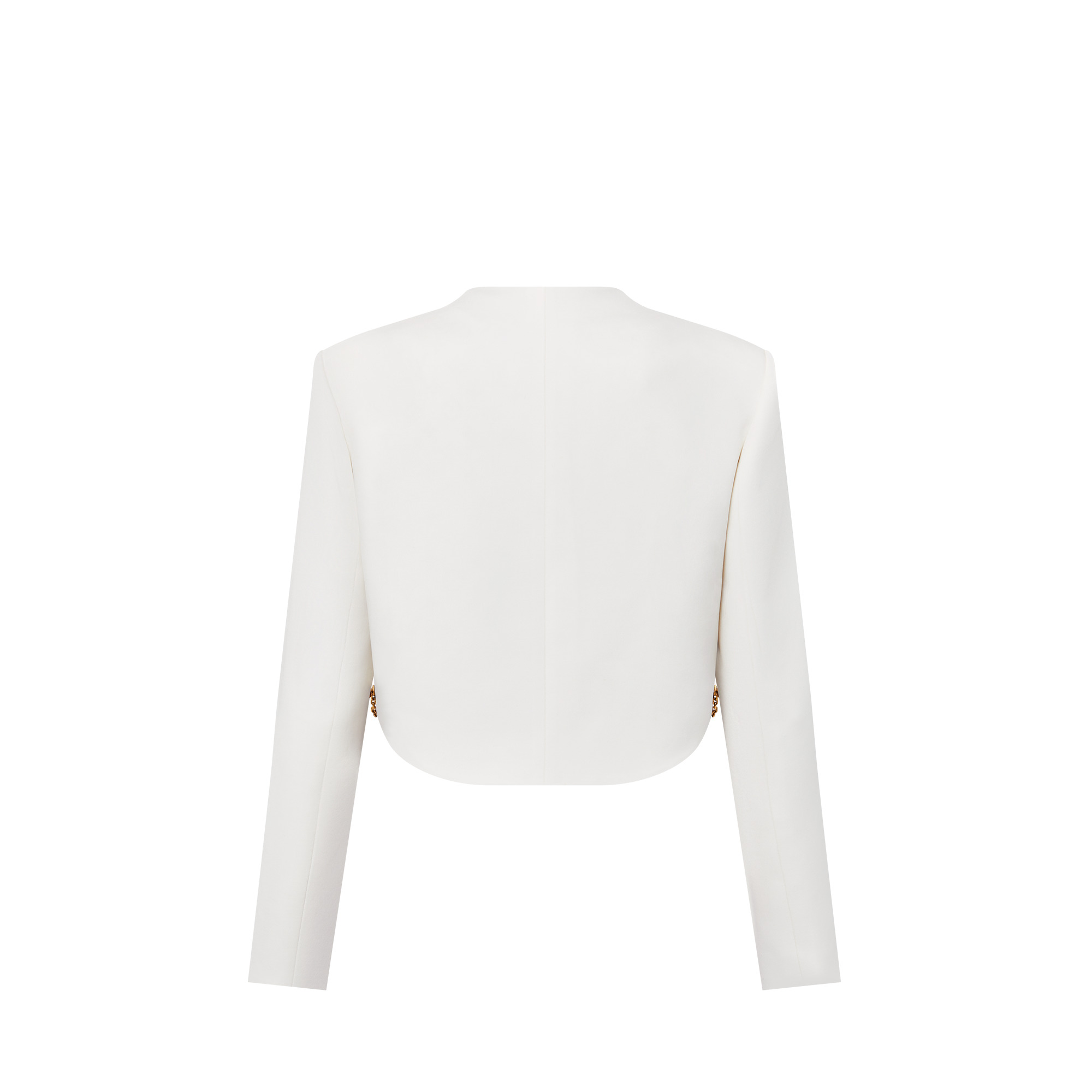 Chain Detail Cropped Jacket - 2