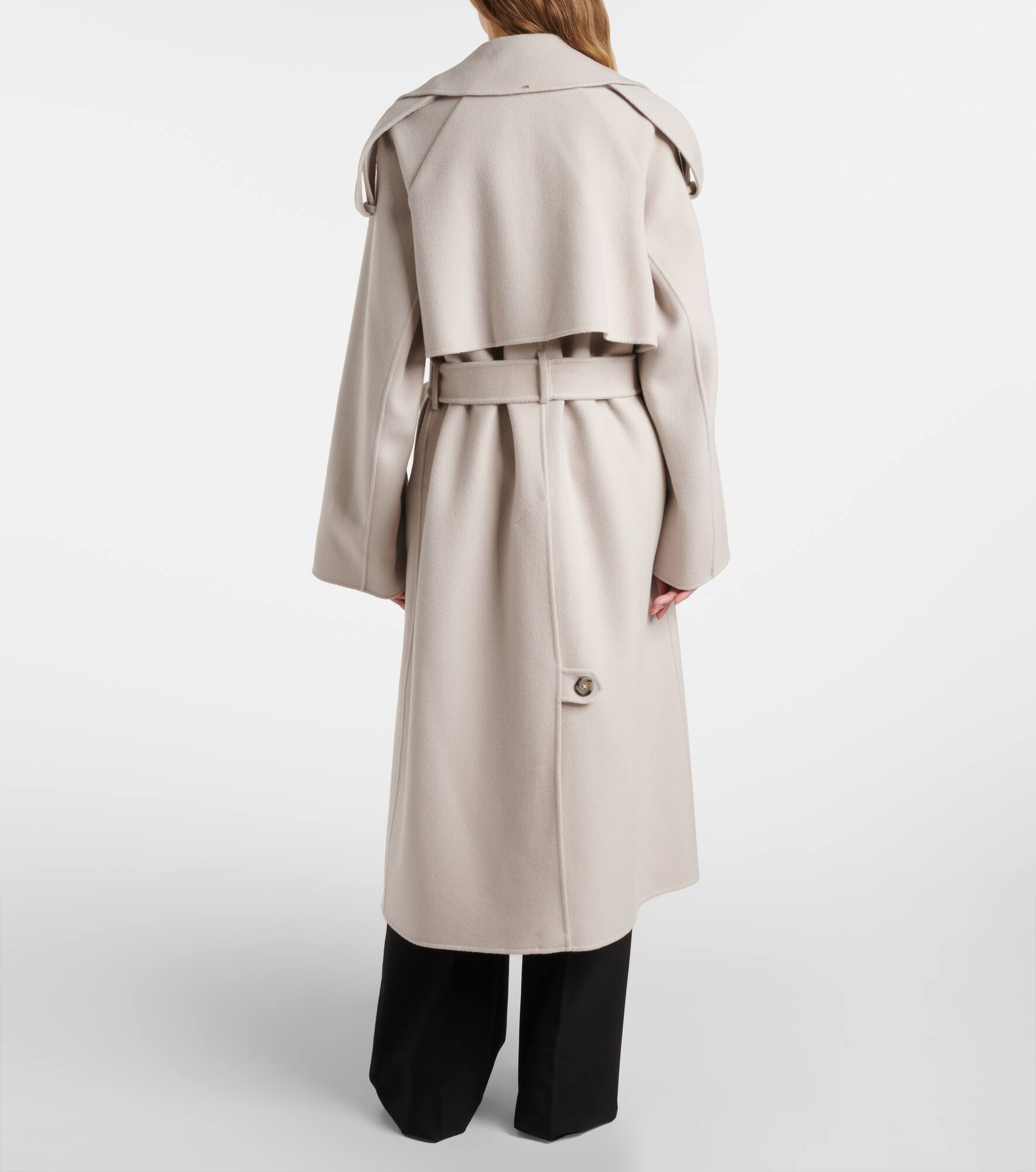 Fiore belted wool coat - 3