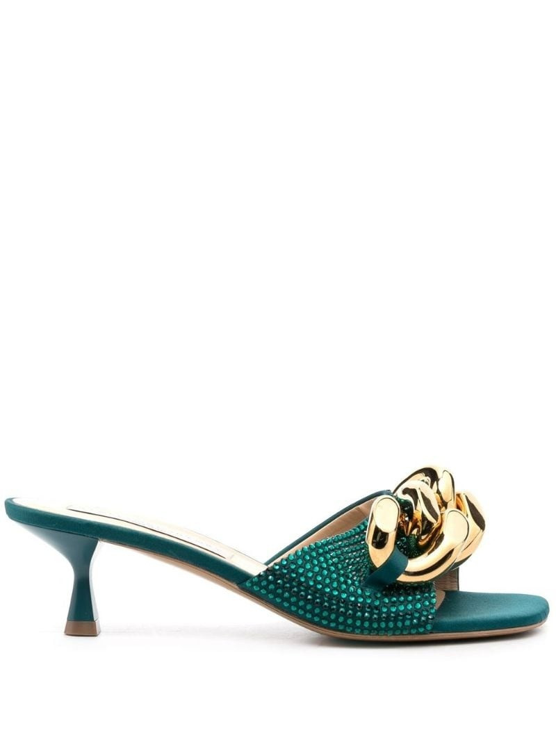 Falabella 50mm crystal-embellished mules 1