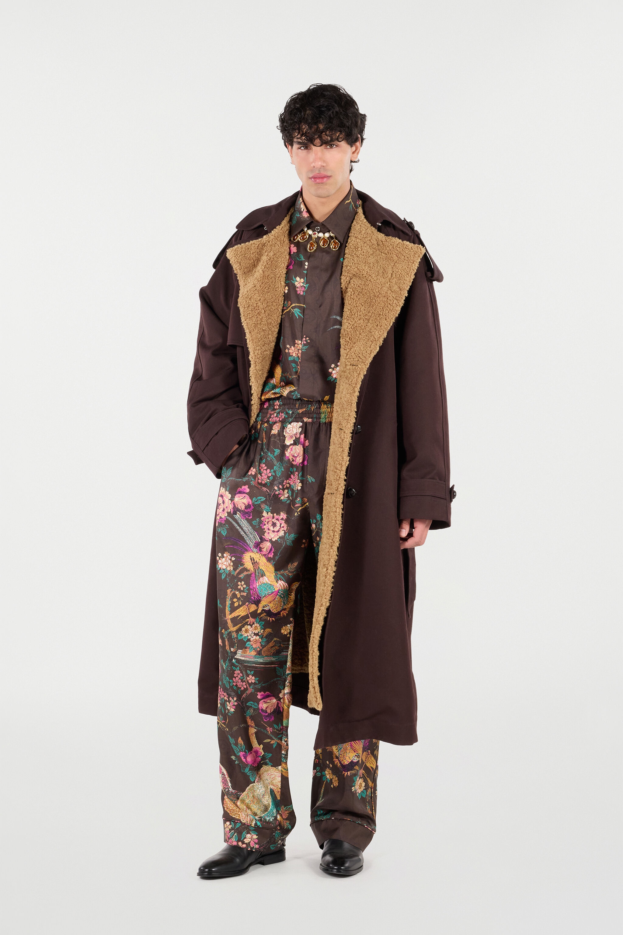 Silk Pants With Natural Landscape - 2