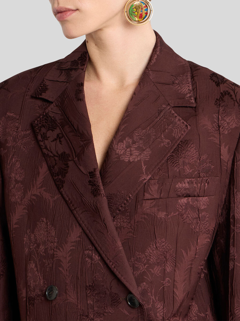 DOUBLE-BREASTED WOOL-BLEND BARK-EFFECT JACKET 2
