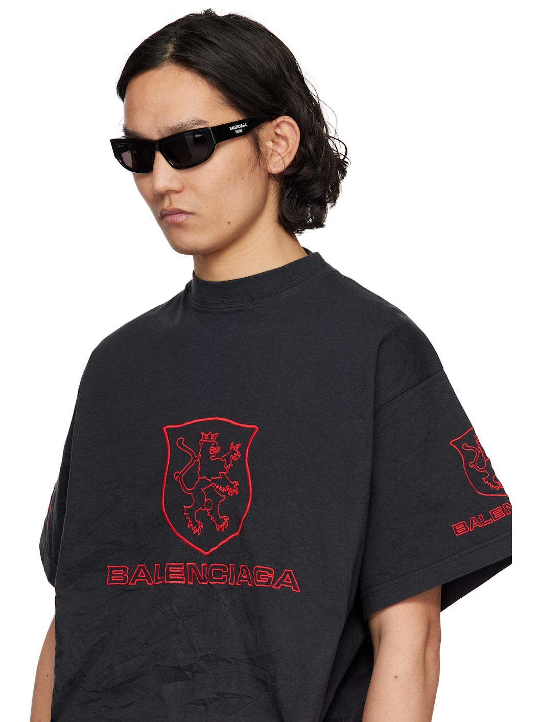 Black Rectangular Sunglasses - 4