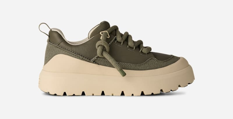 ® Men's Heritage Utility Sneaker Leather Shoes in Moss Green/Buffed 1