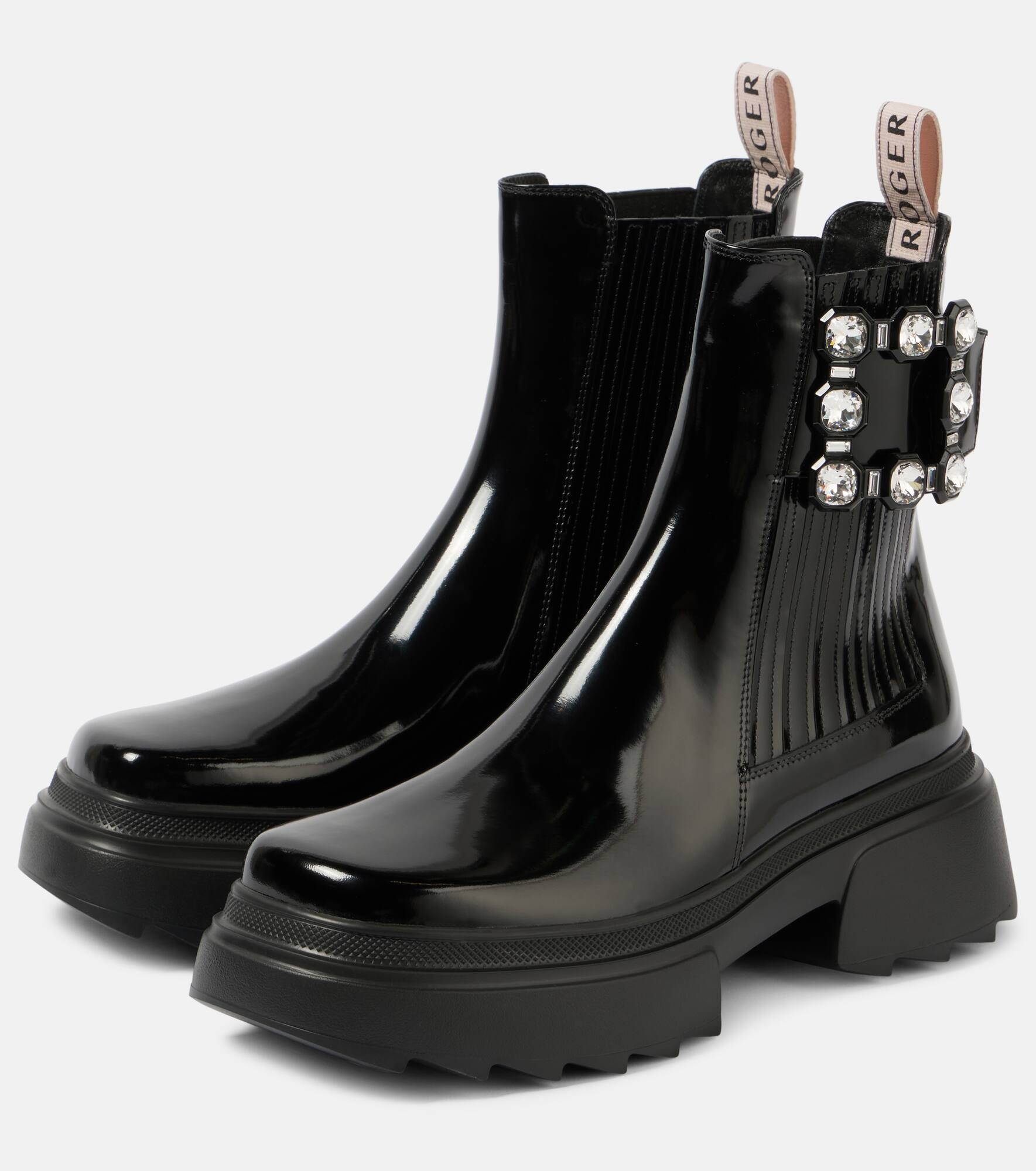Wallaviv patent leather ankle boots - 5