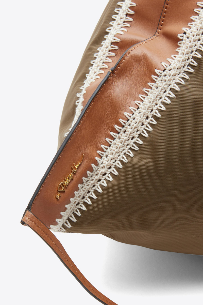 Nylon Luna Medium Bag with Contrast Stitch 4