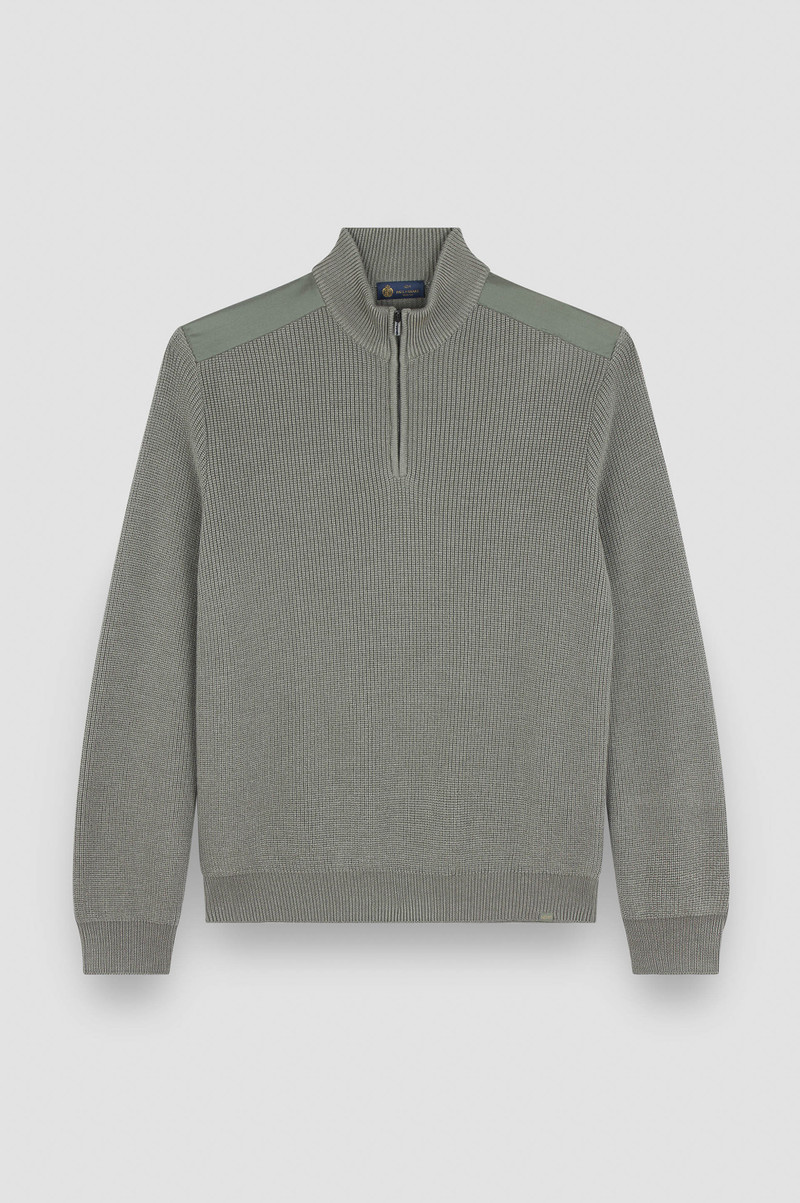 WOOL SILK HALF ZIP SWEATER WITH TYPHOON® SILK 1