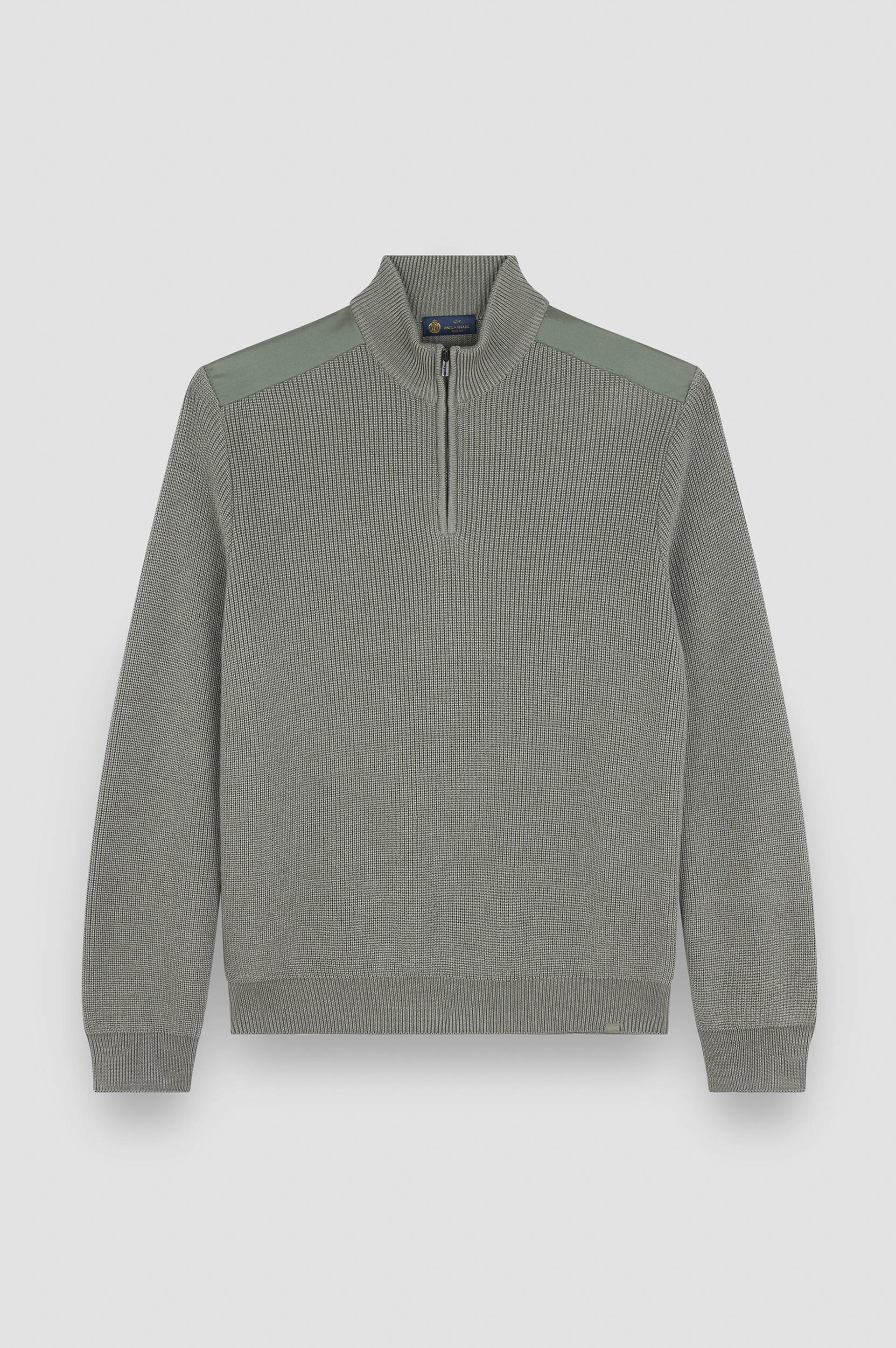 WOOL SILK HALF ZIP SWEATER WITH TYPHOON® SILK - 1