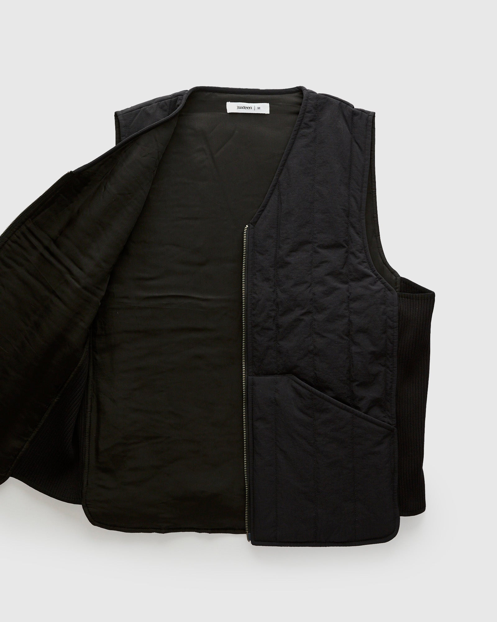 Liner Vest in Black Ripstop - 3