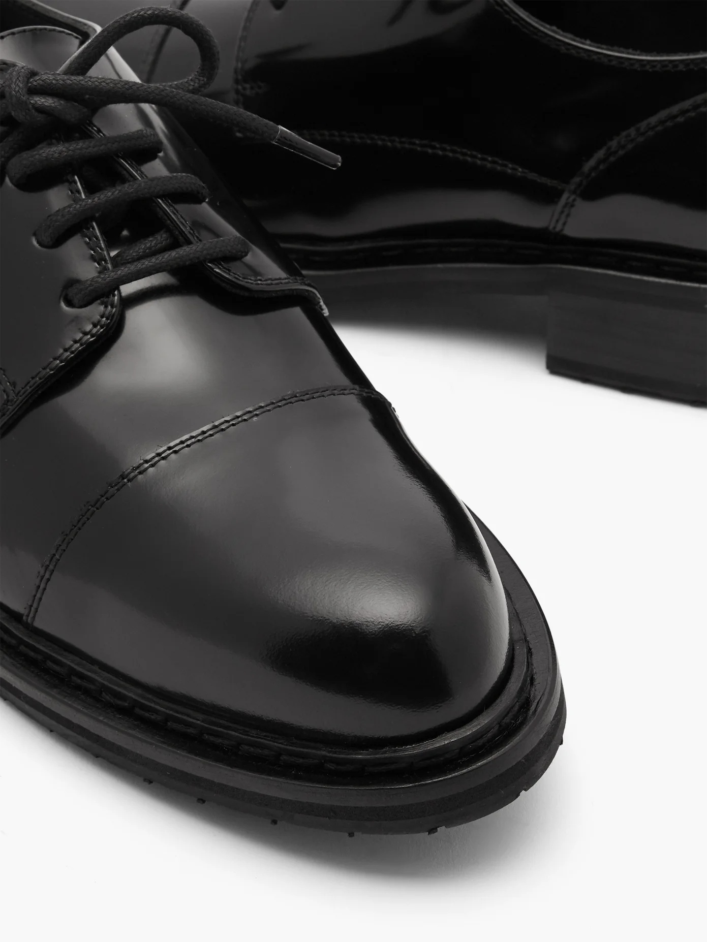 Patent-leather derby shoes - 6