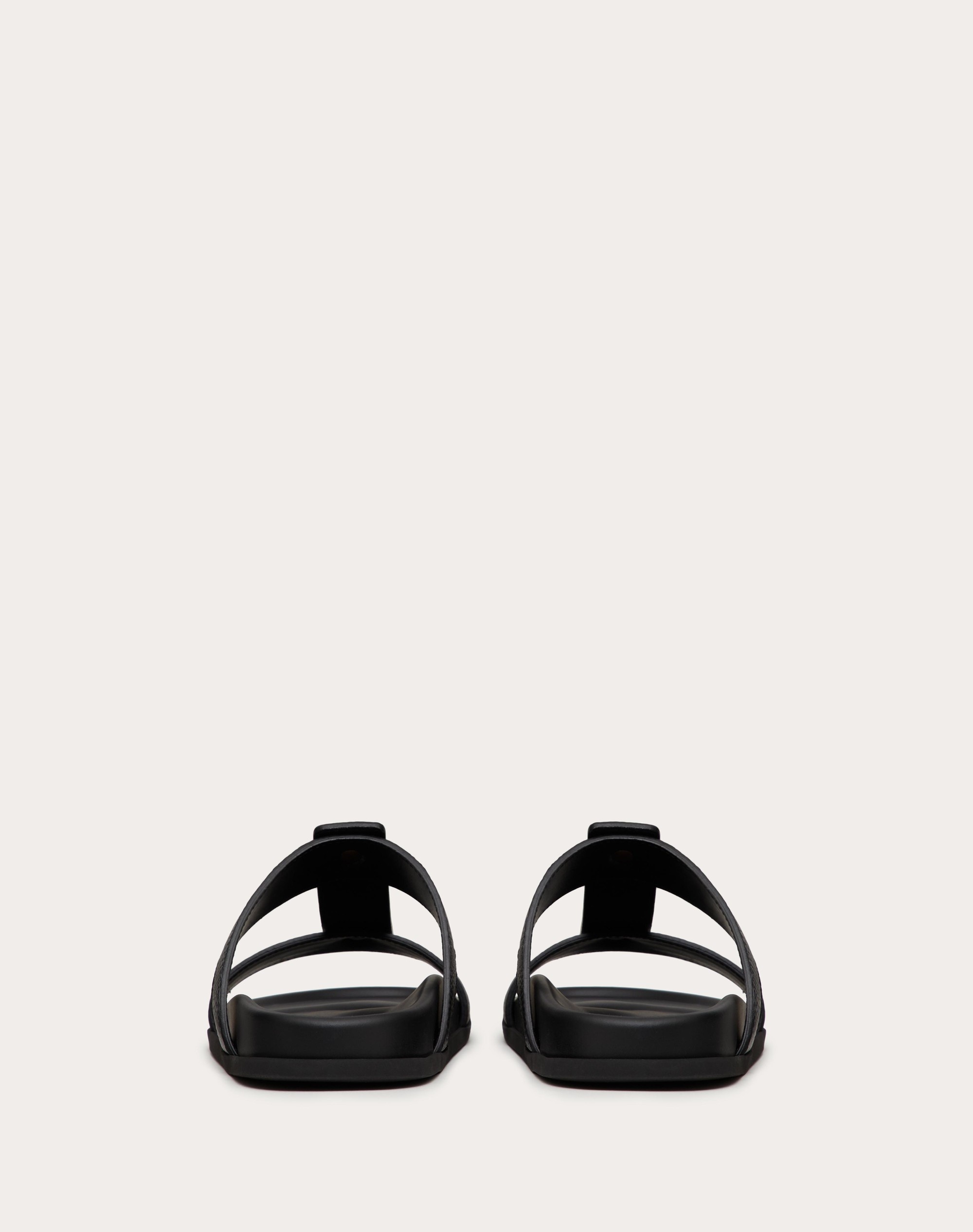 ROMAN STUD SLIDE SANDAL IN ELK-PRINT CALFSKIN - 3