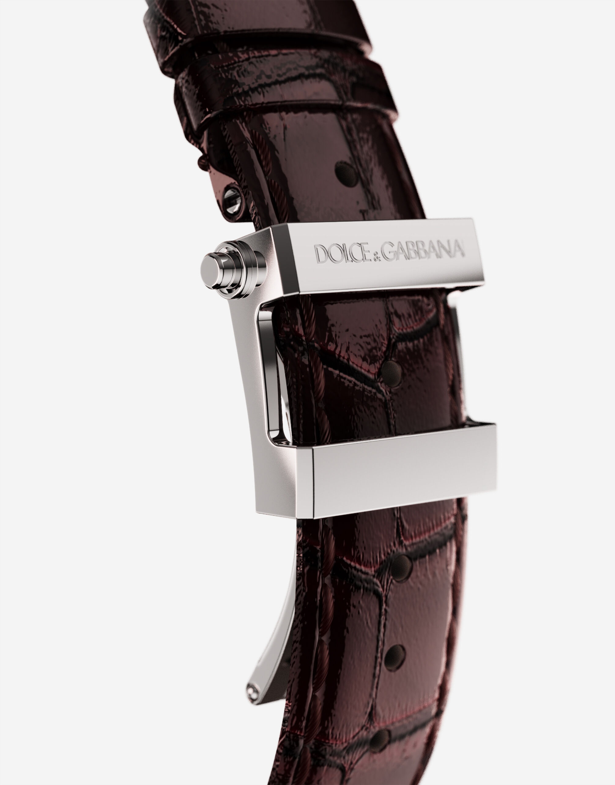 DG7 watch in steel with engraved side decoration in gold 4