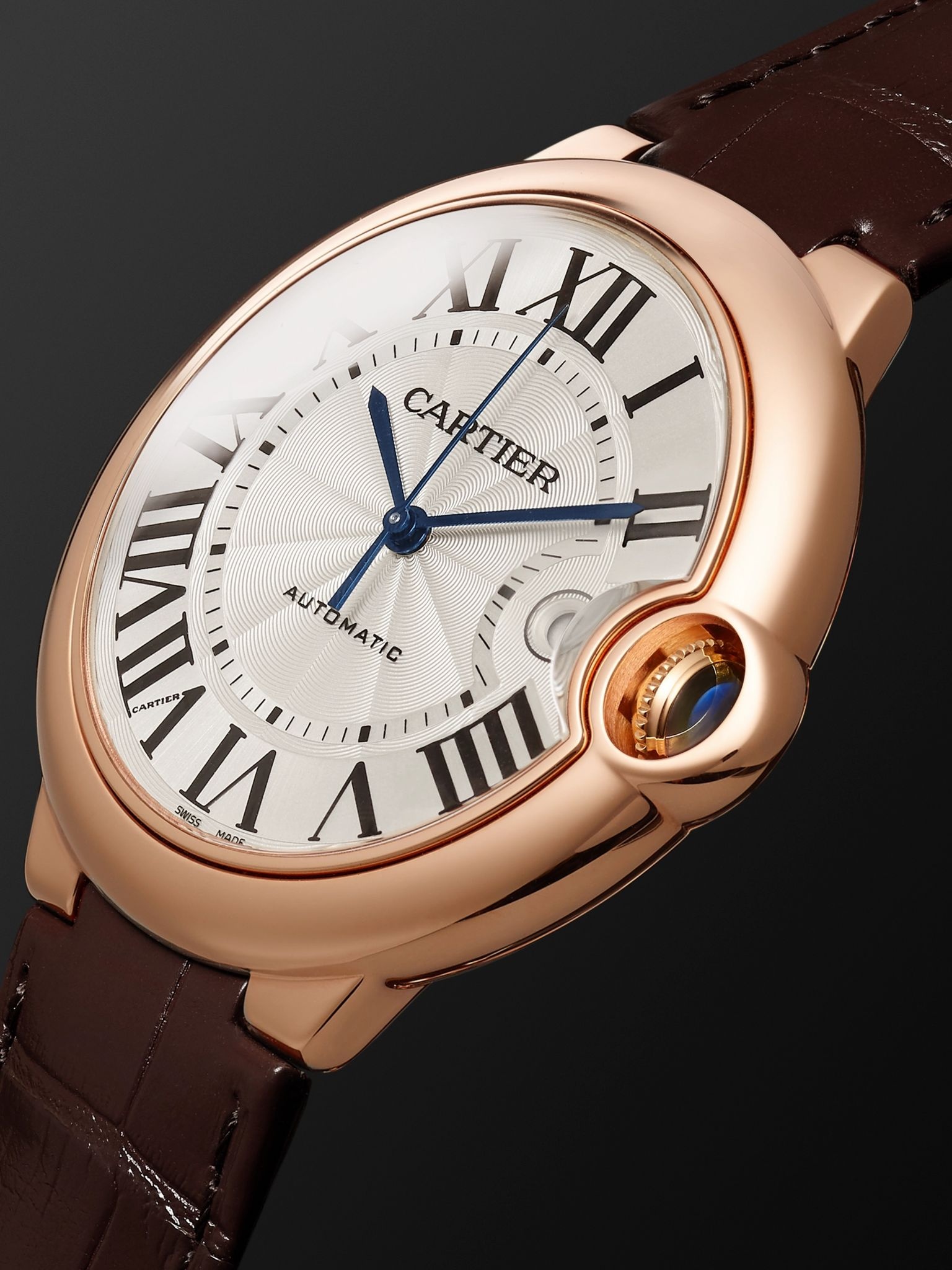 Ballon Bleu de Cartier Automatic 42mm 18-Karat Pink Gold and Alligator Watch, Ref. No. CRWGBB0017 - 4