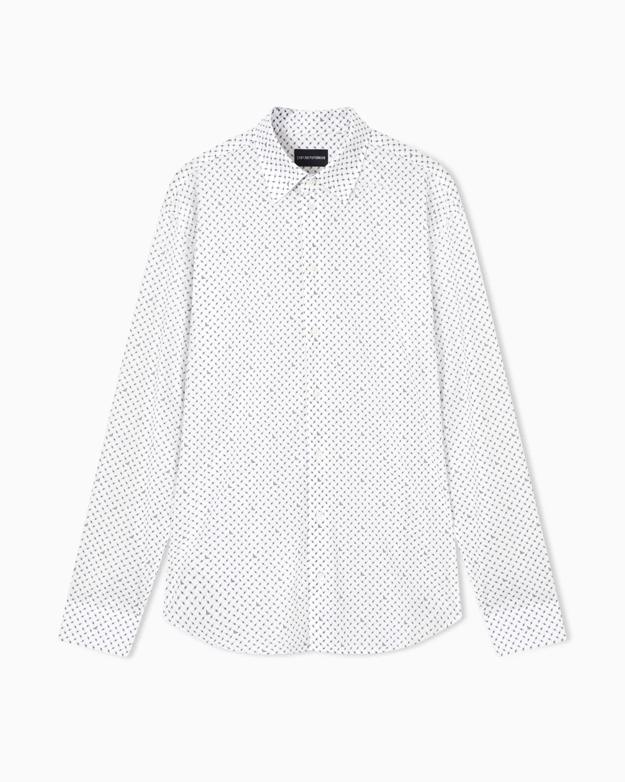 SHIRT WITH ALL-OVER MICRO-PATTERN PRINT - 1