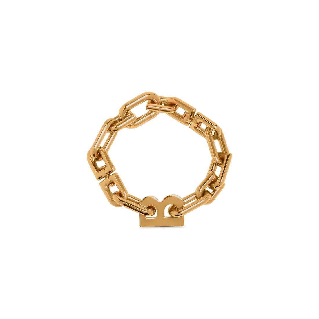 B Chain Thin Bracelet in Gold - 2