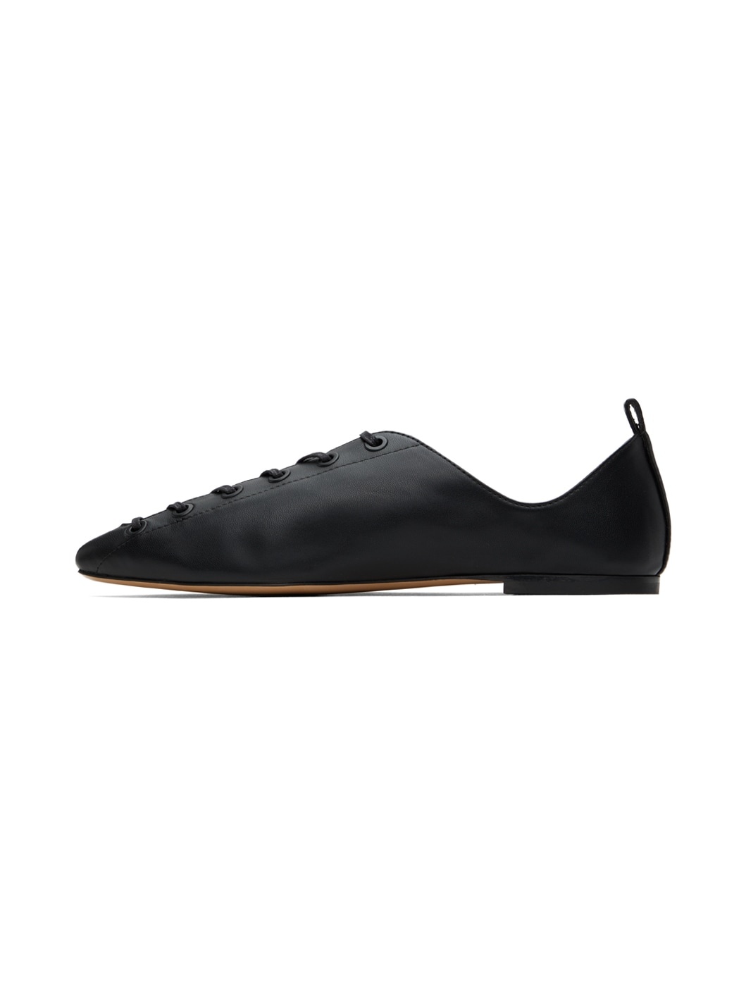 Black Terra Laced Alter Mat Ballerina Flats - 3