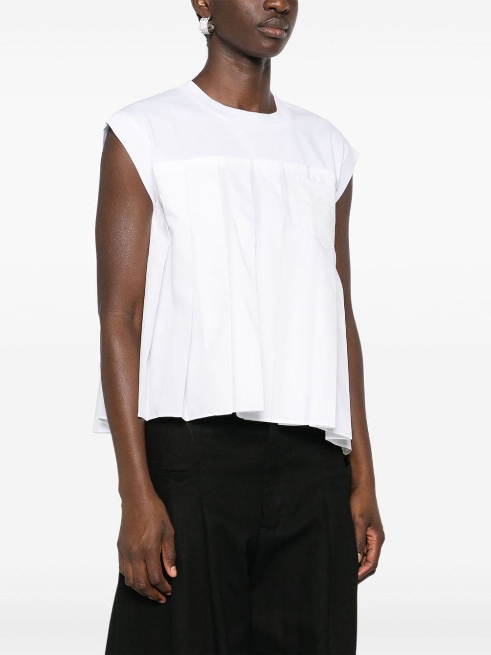 pleated T-shirt - 3