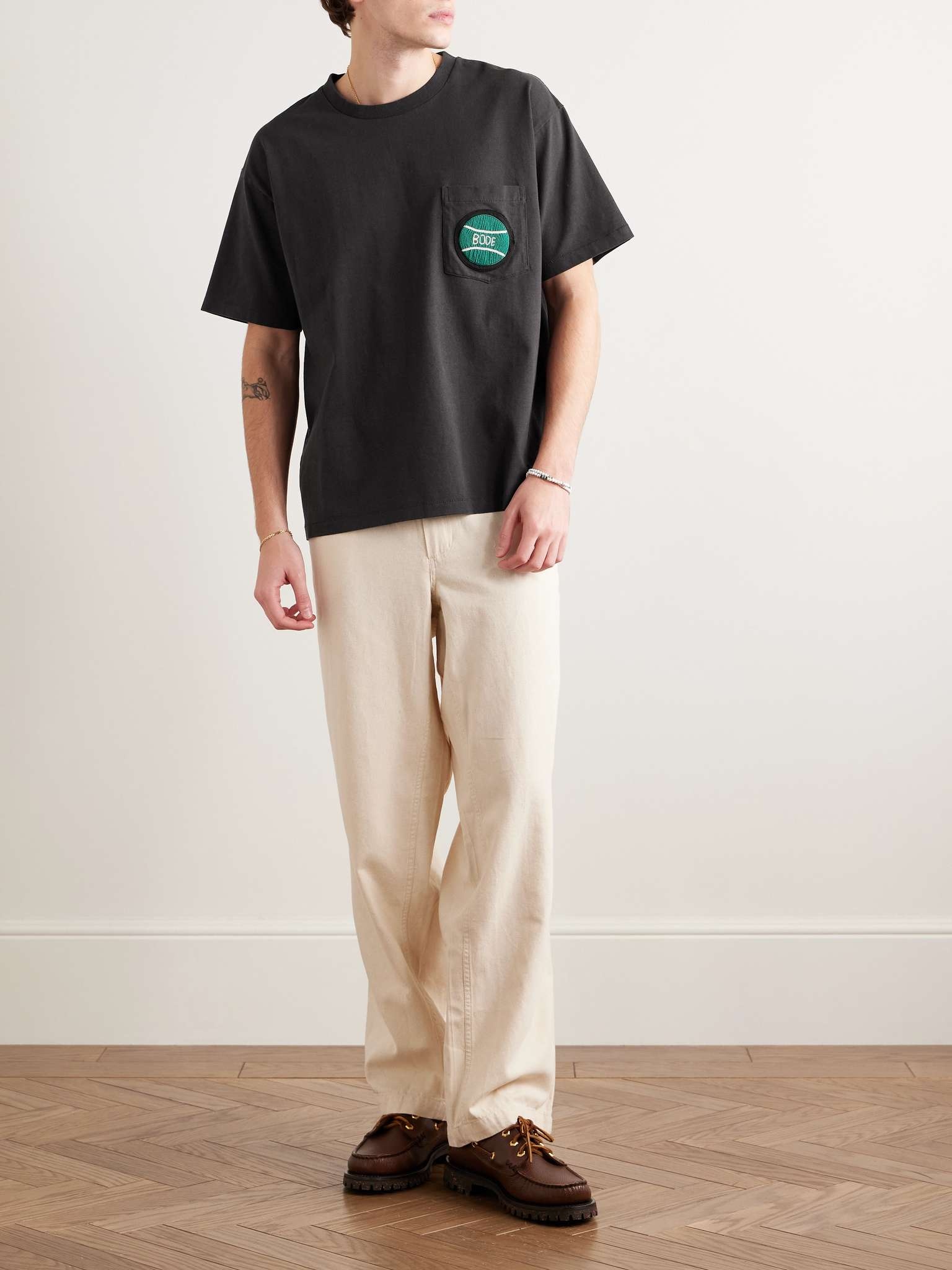 Game Point Bead-Embellished Cotton-Jersey T-Shirt - 2