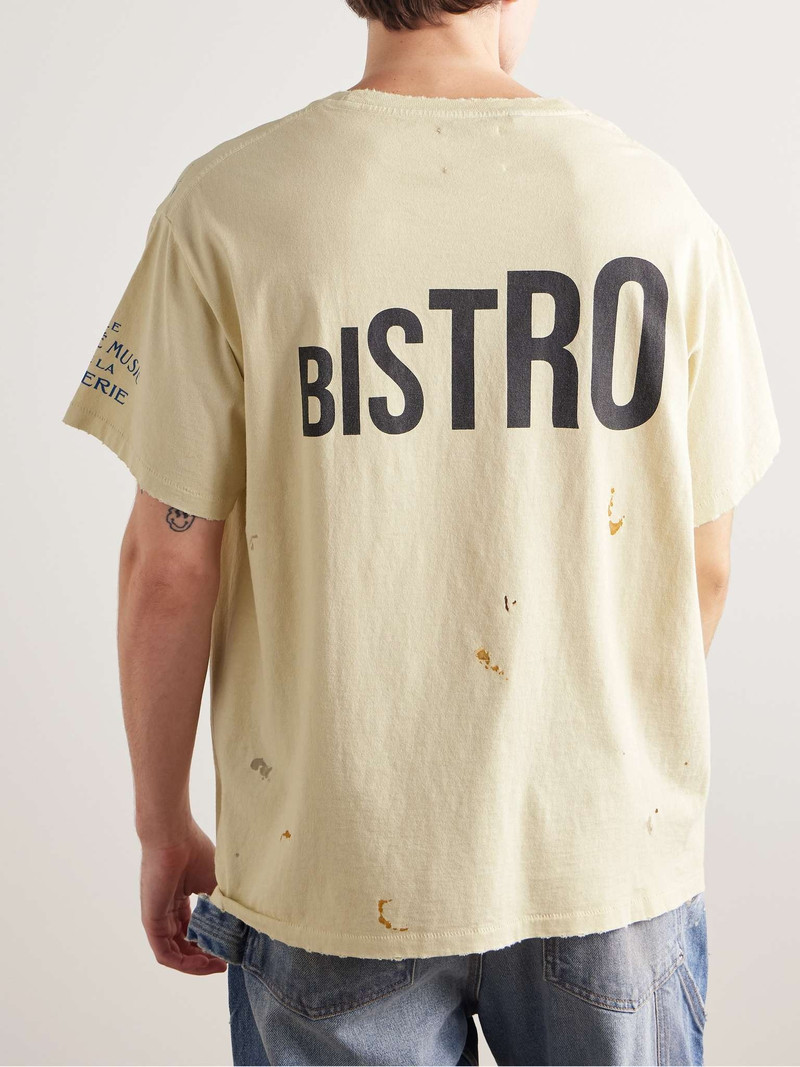 Paint-Splattered Distressed Printed Cotton-Jersey T-Shirt 5