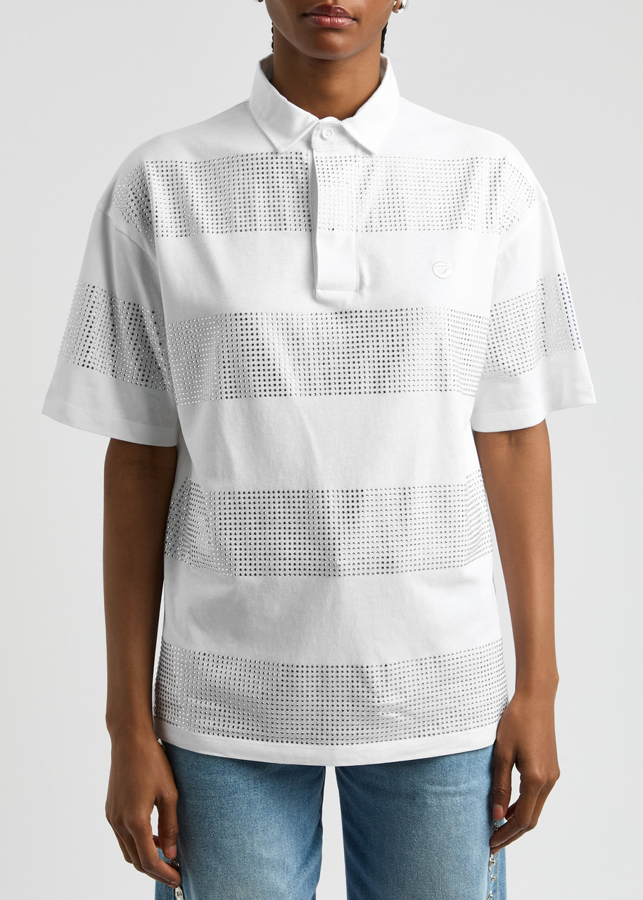 Coperni Crystal-embellished Cotton Polo Shirt - 2