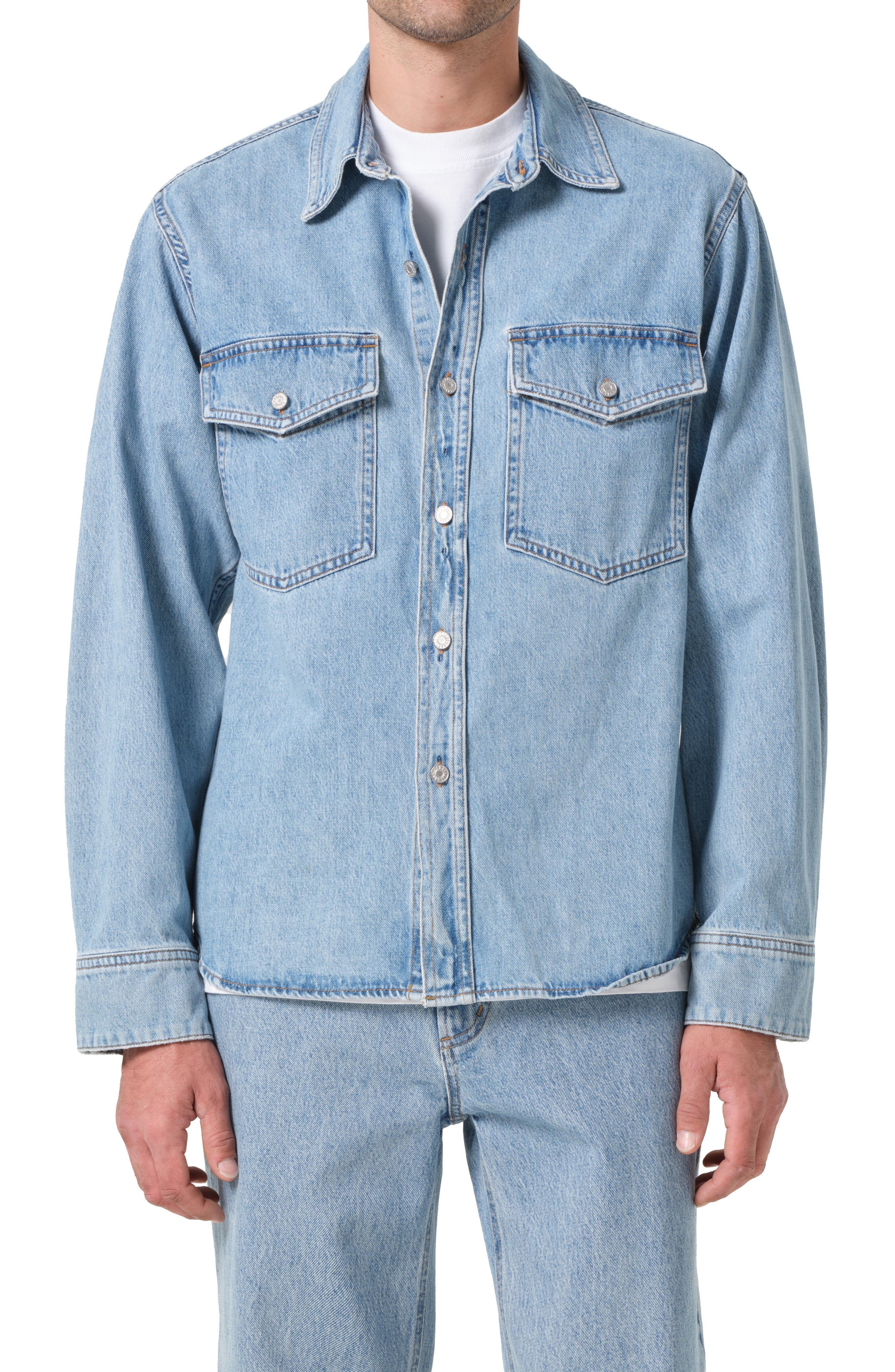 AGOLDE Rafe Denim Shirt Jacket in Bristol (Md Vint Ind) at Nordstrom - 1