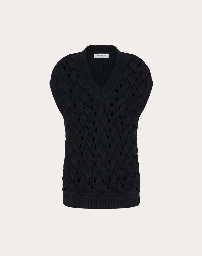 VEST IN ANGORA WOOL POLYAMIDE - 1