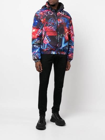 VERSACE JEANS COUTURE motif-print down-filled jacket outlook