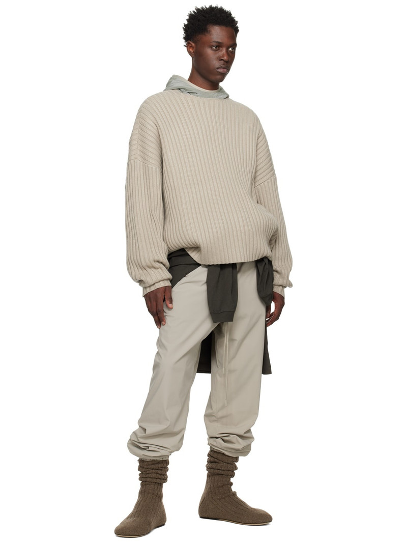 ESSENTIALS Gray Drawstring Track Pants outlook