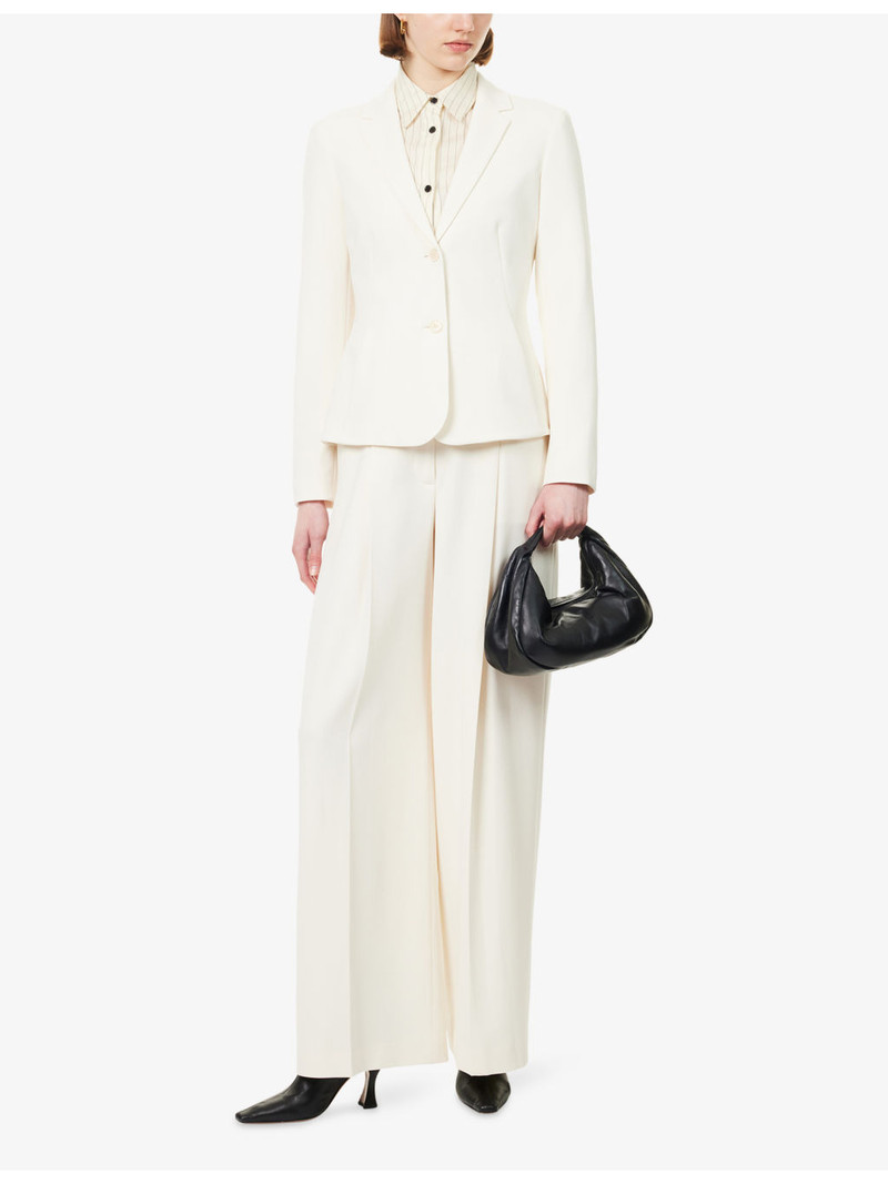 Theory Pleated Wide-Leg Woven Trousers outlook