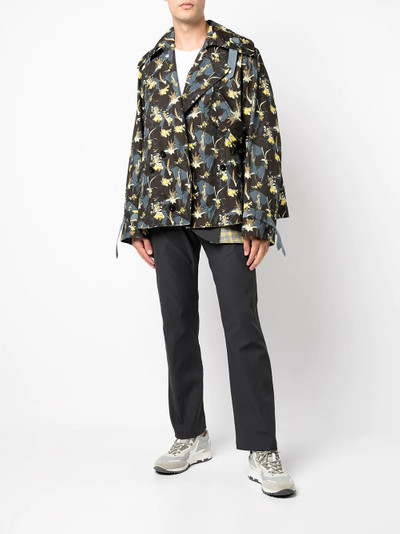 Kiko Kostadinov Maiden floral-print peacoat outlook