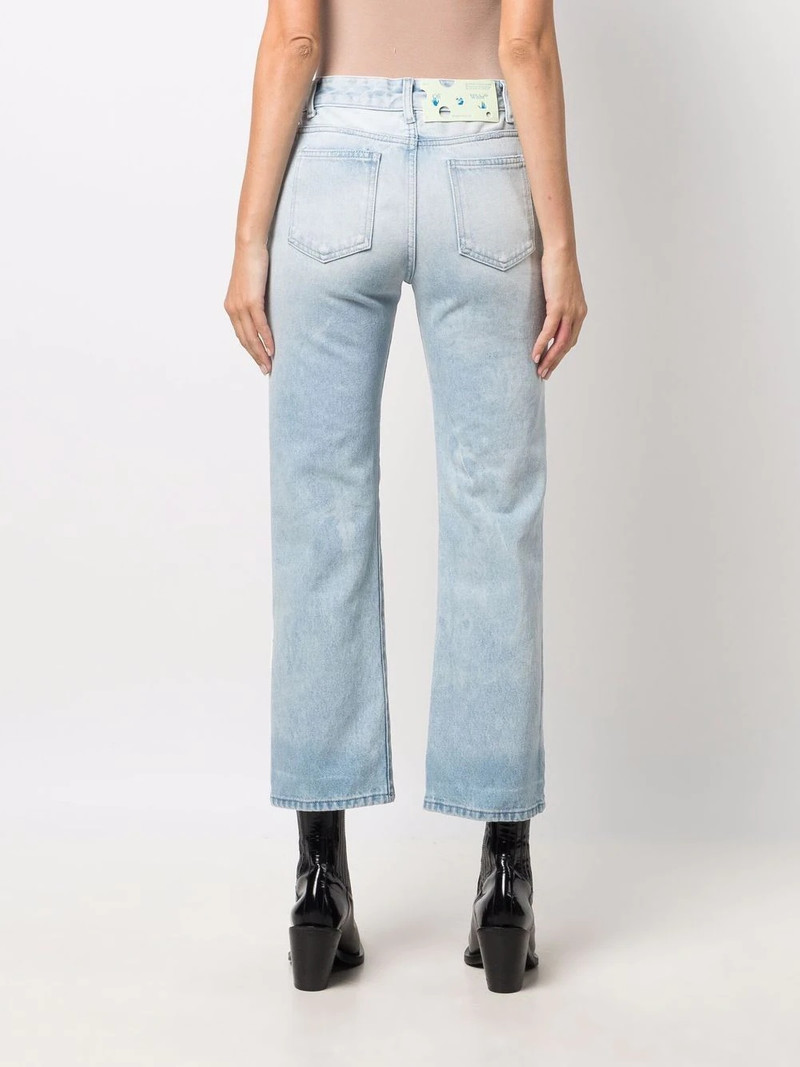 high-rise distressed straight-leg jeans 4