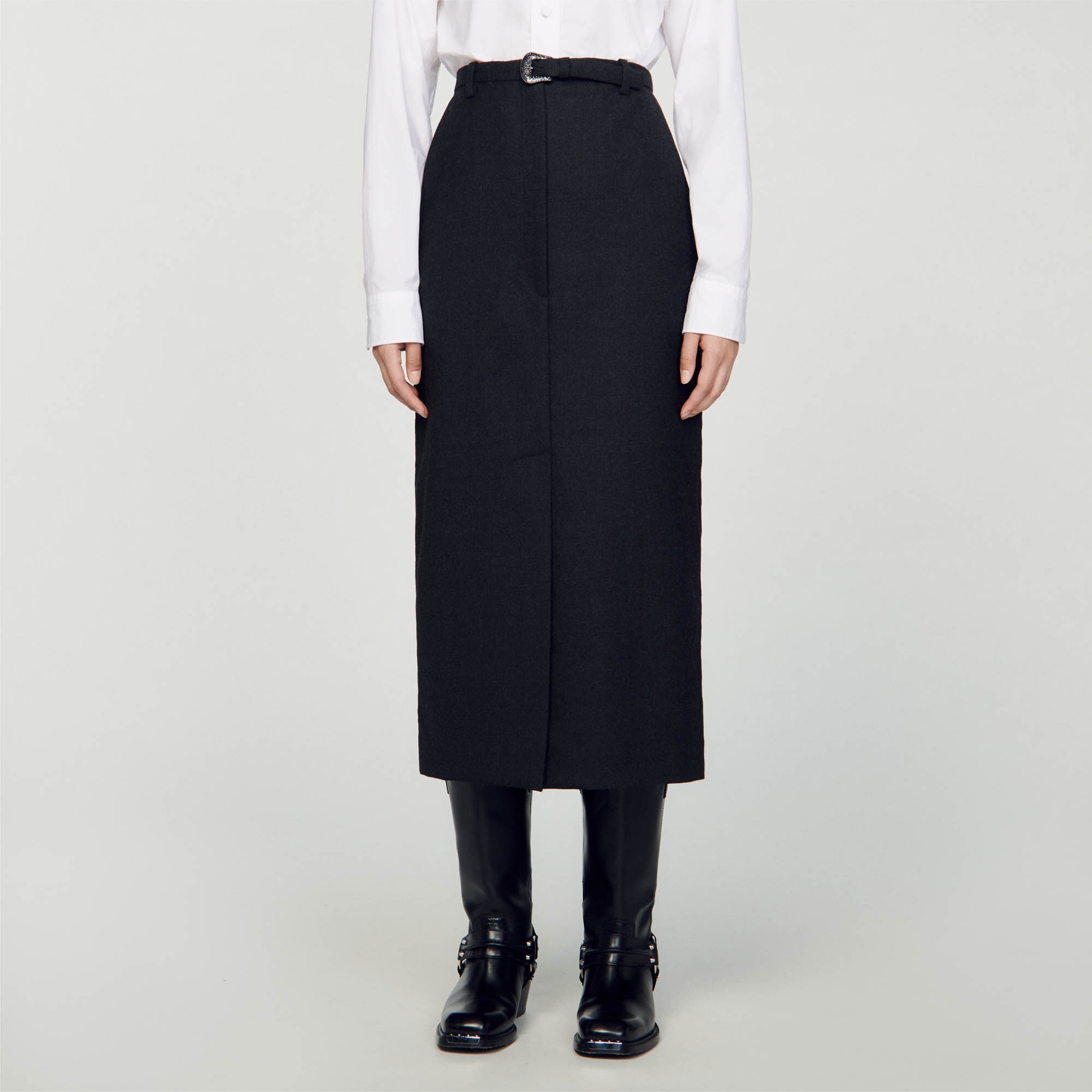 WESTERN BUCKLED PENCIL SKIRT - 5