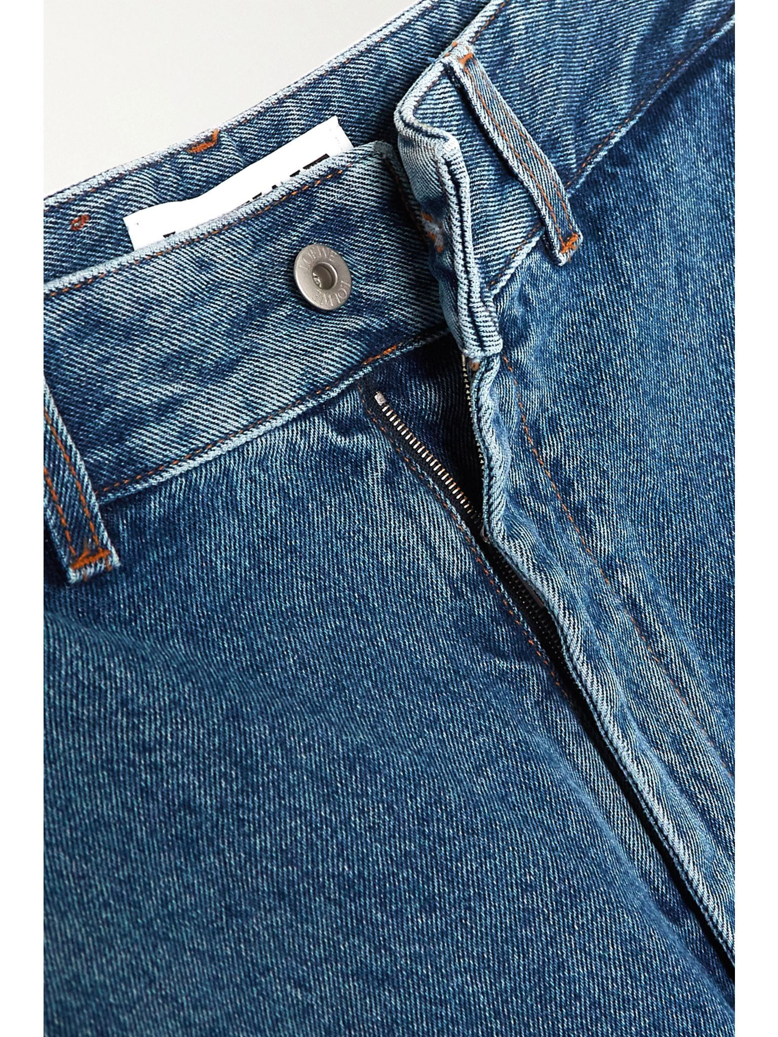 Anagram Baggy appliquéd high-rise wide-leg jeans Mid denim - 6