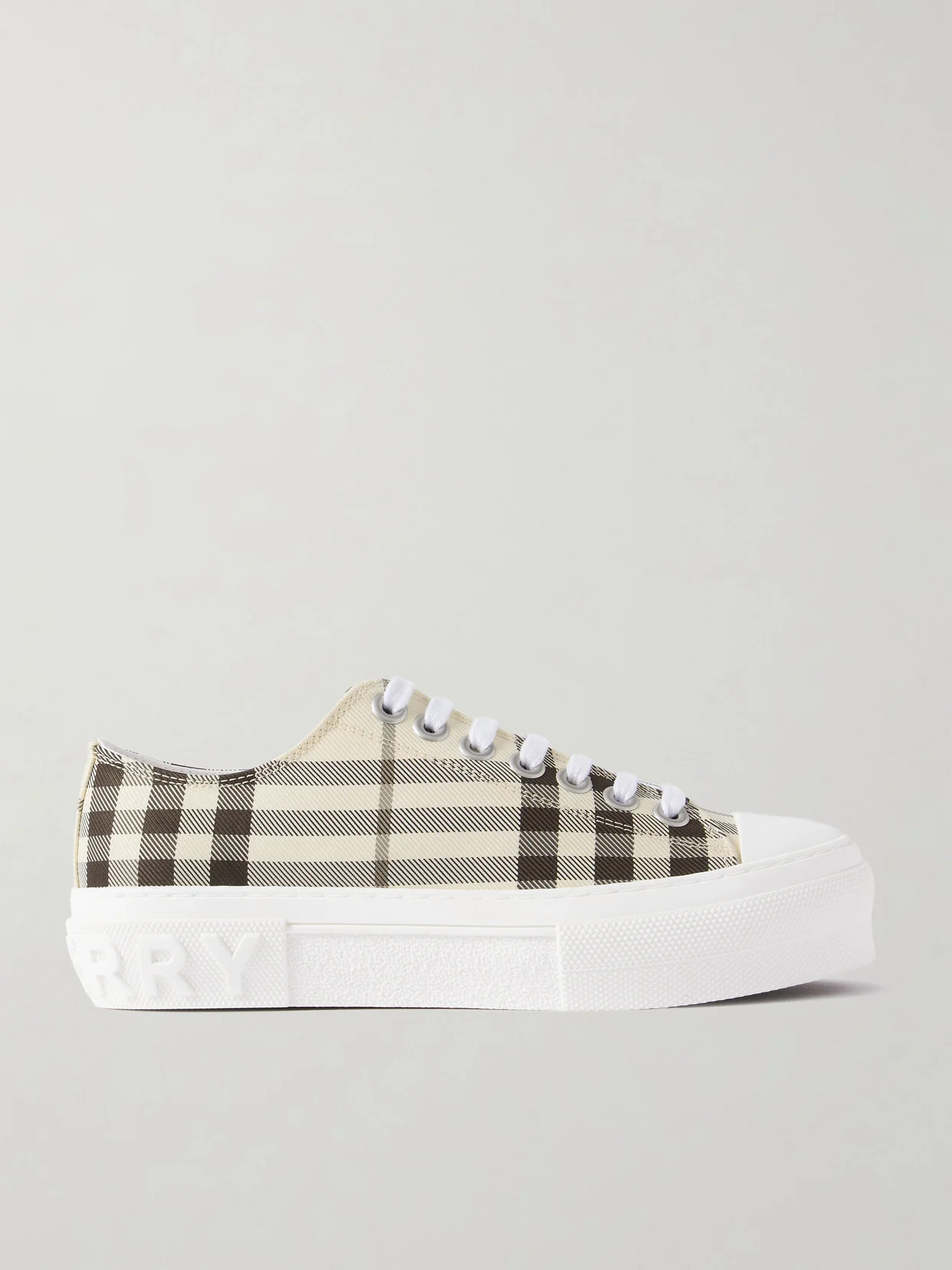 Checked Canvas Sneakers - 1