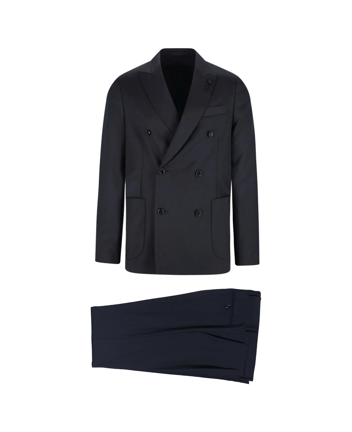 Double-breasted Virgin Wool Suit - 1