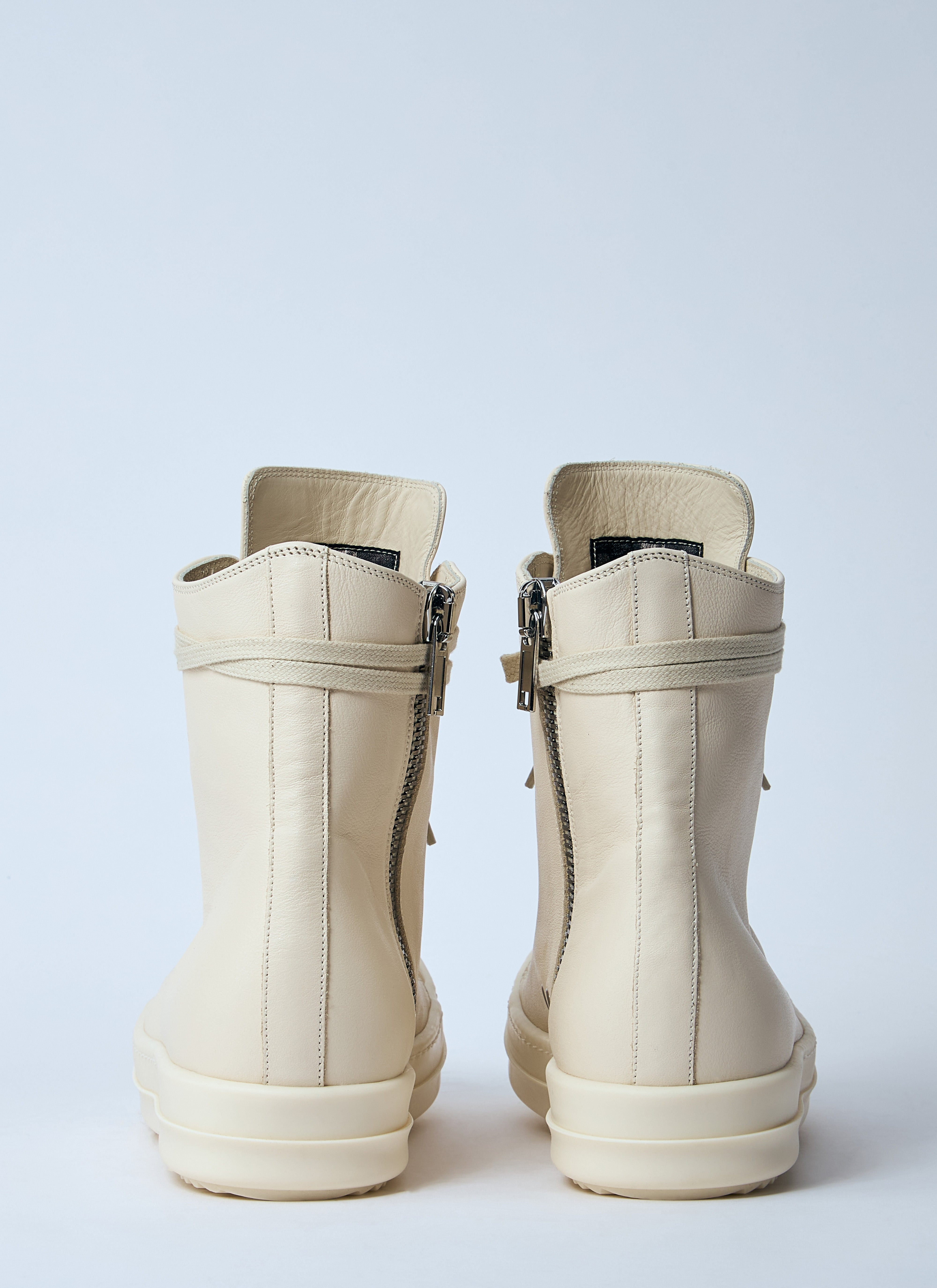 Rick Owens Women High-Top Leather Sneakers - 5