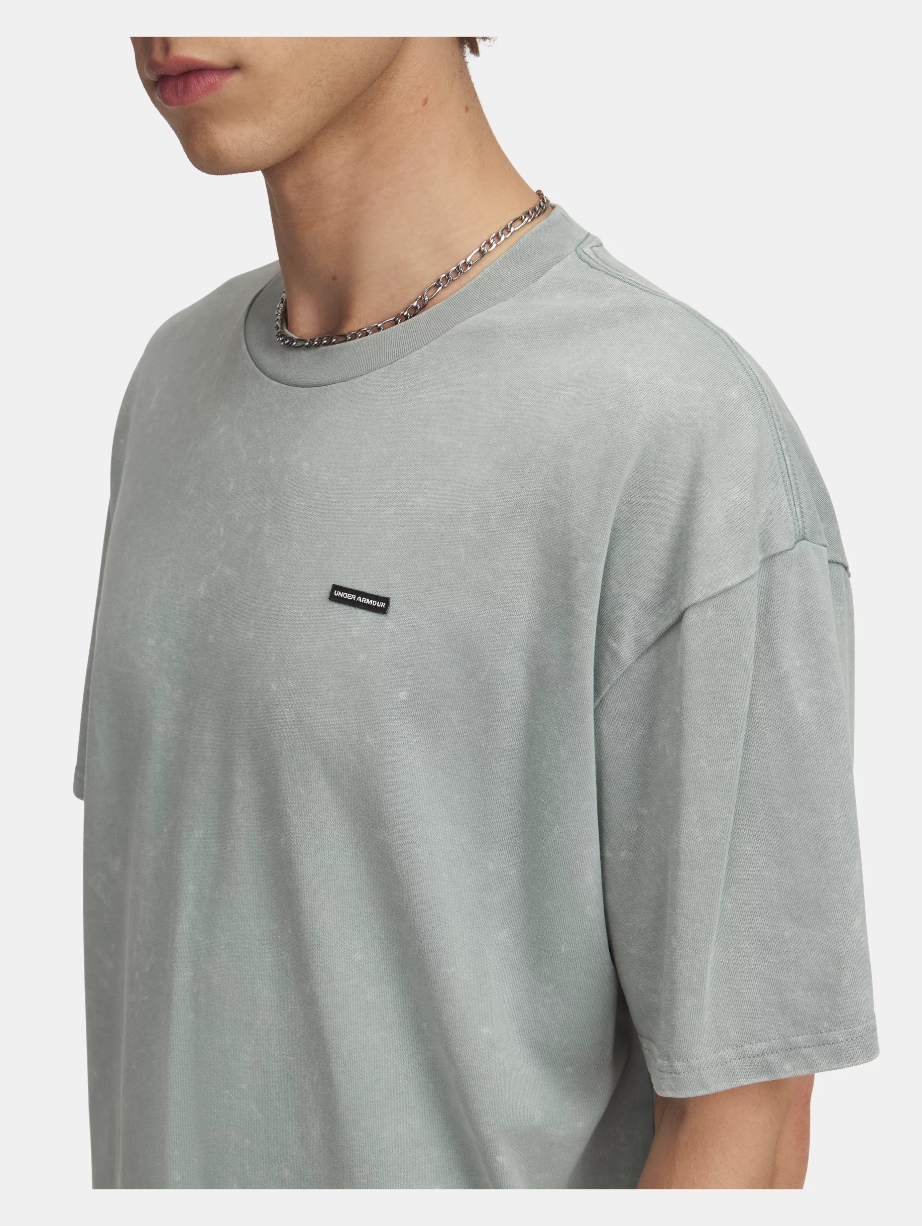 Men's UA Heavyweight Oversized Logo Wash Short Sleeve - 3