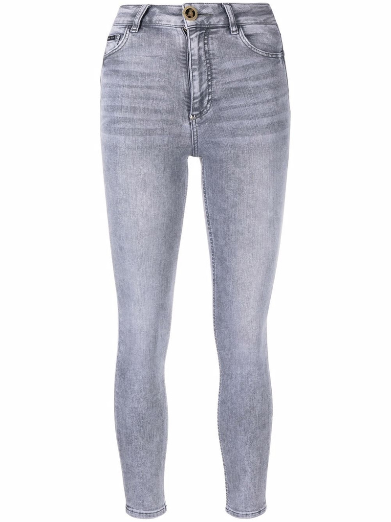 skinny cropped faded jeans 1