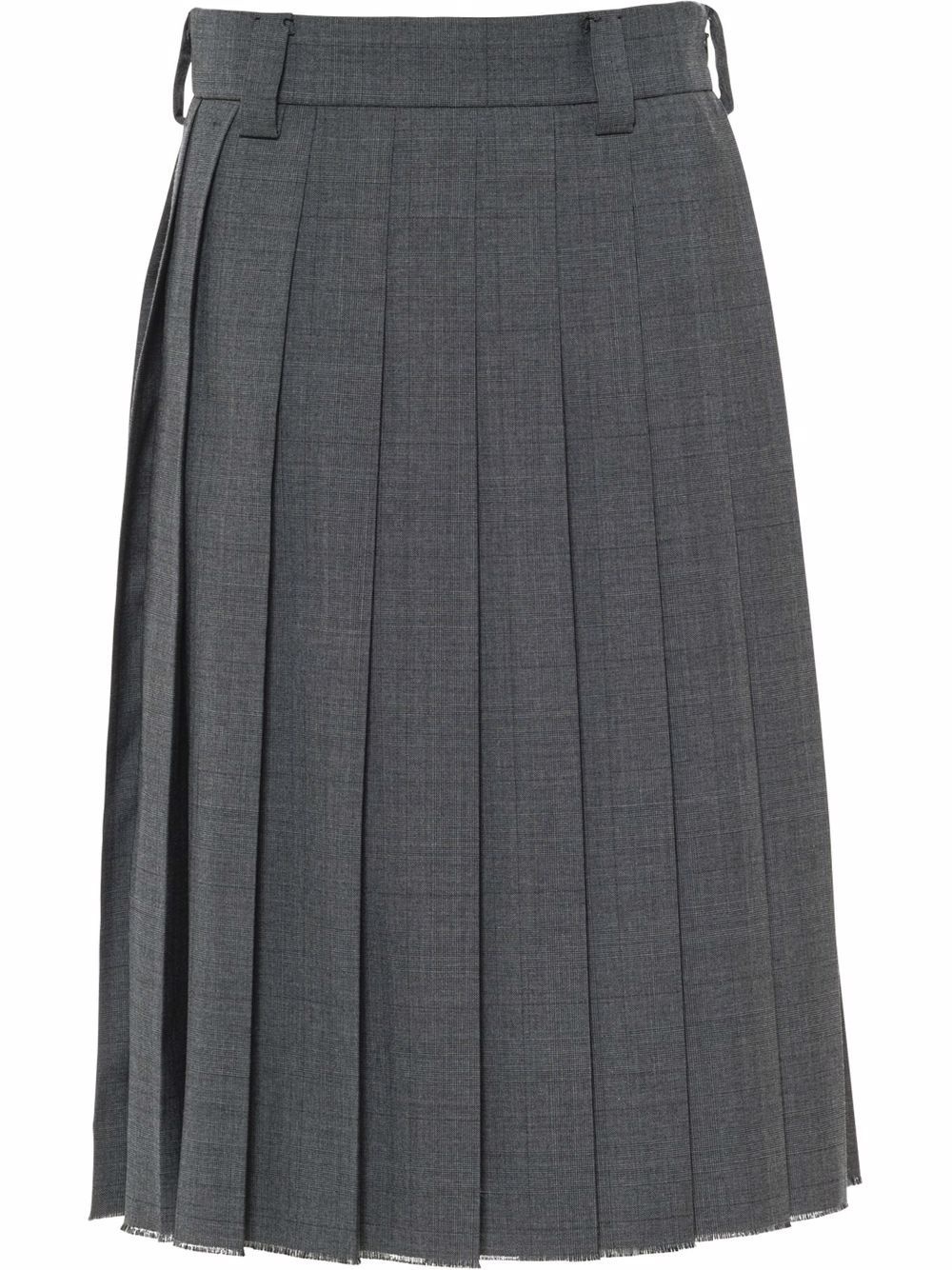 Prince Of Wales-check wool skirt - 1