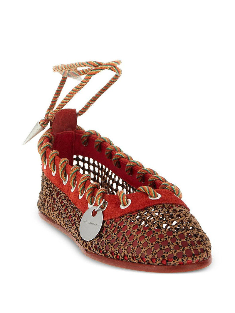 Kiko Kostadinov Reticella tie ballet flats outlook