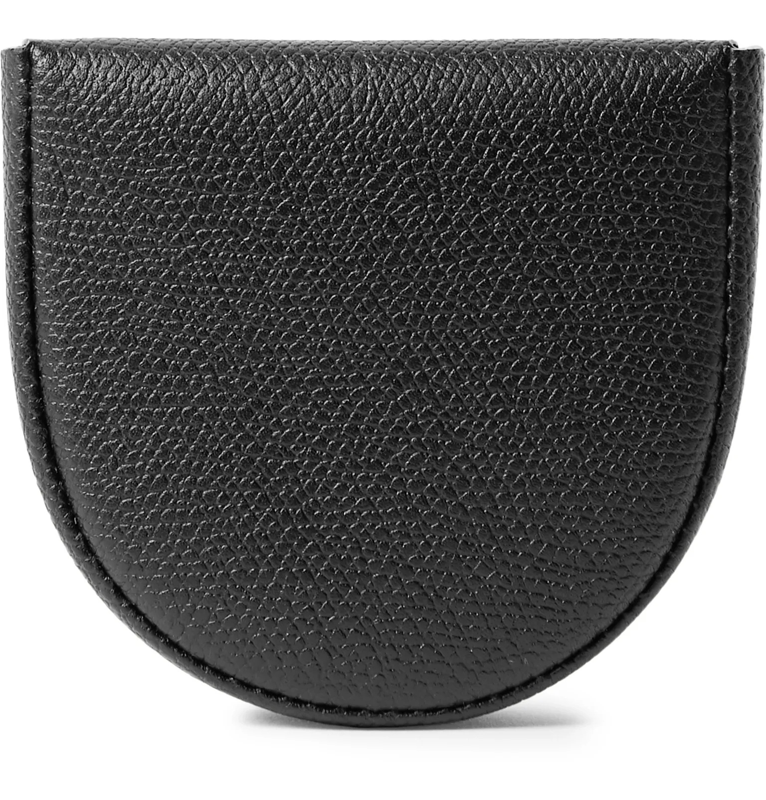 Pebble-Grain Leather Coin Wallet - 1