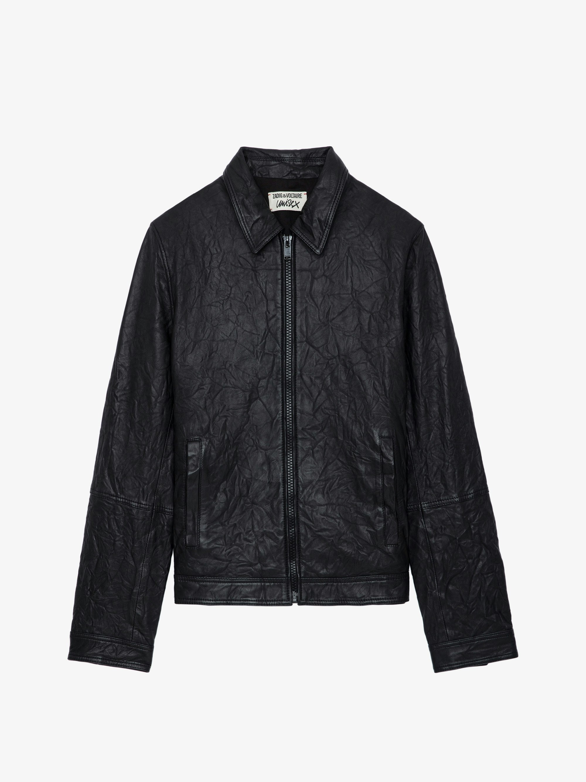 Lasso Crinkled Leather Jacket - 1