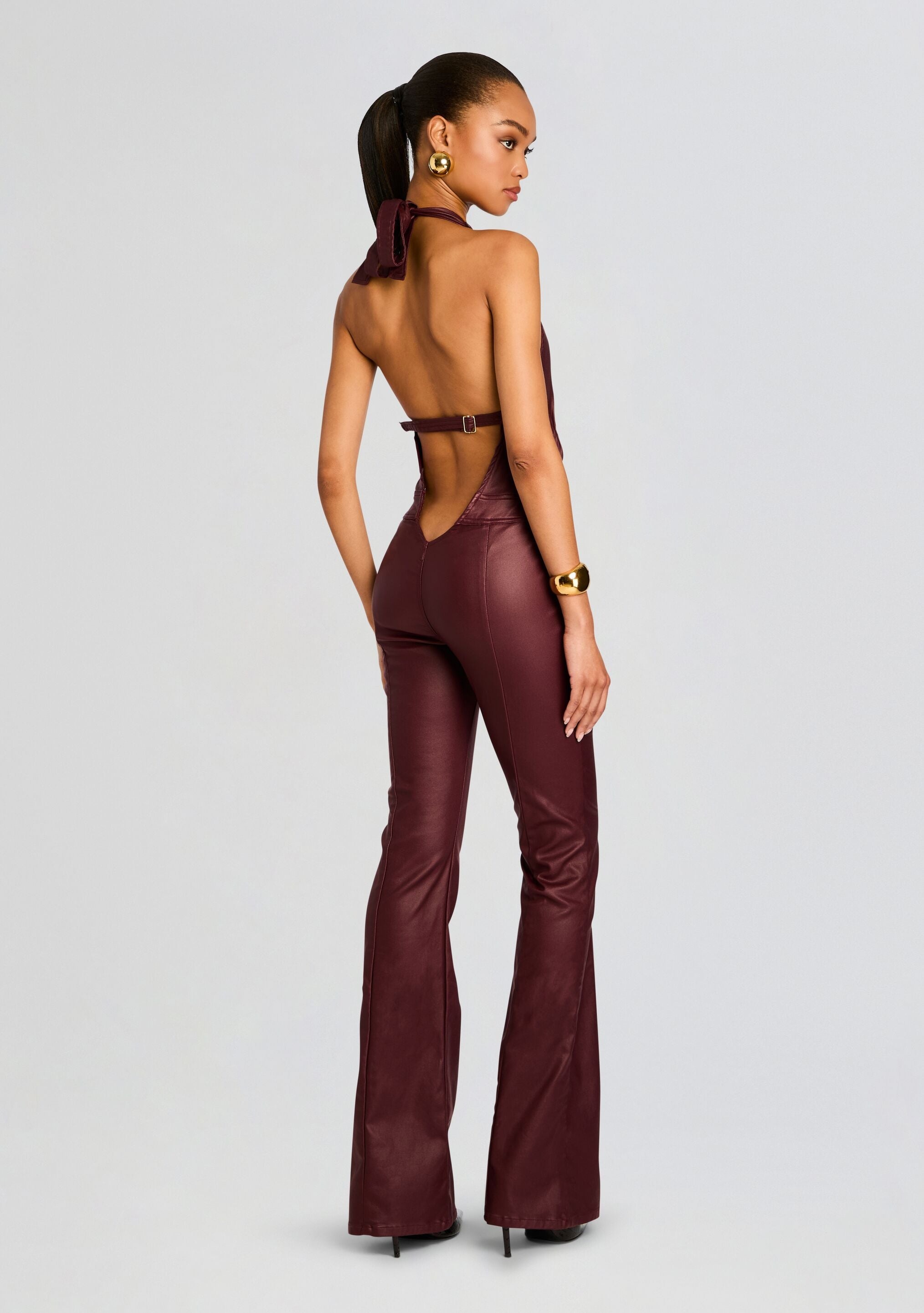 CYNTHIA COATED DENIM JUMPSUIT - 4