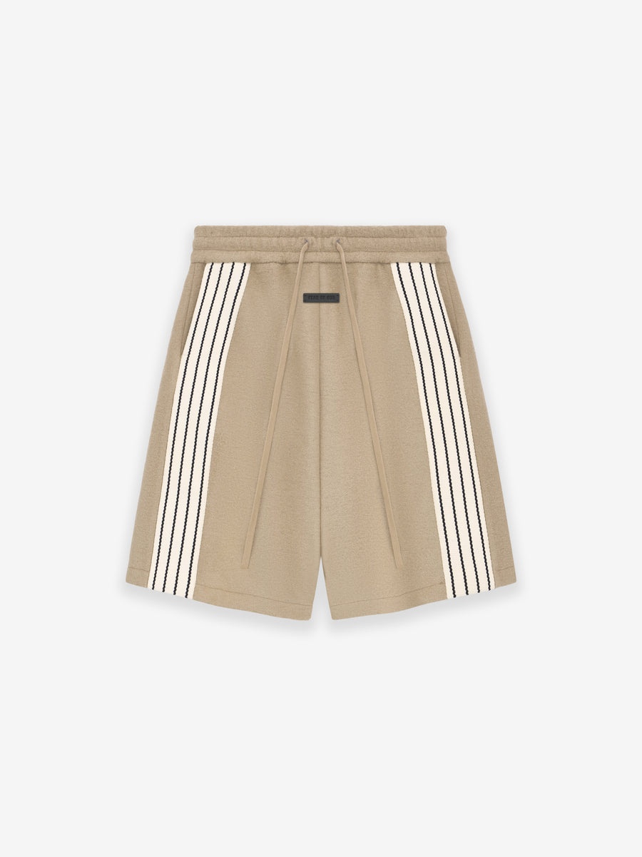 Boiled Wool Striped Relaxed Short - 1